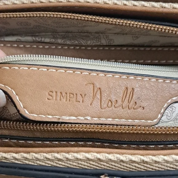 Simply Noelle Camel Brown Vegan Leather and Canvas - Picture 15 of 16